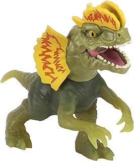 Heroes of Goo Jit Zu Jurassic World Hero Pack, Dilophosaurus, More Than 4" Long - Stretchy, Squishy Dinosaur Figure with Chomp Attack Action and Unique Goo Filling