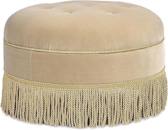 Jennifer Taylor Home Yolanda 24" Round Upholstered Accent Ottoman