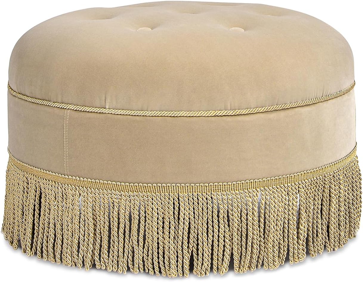 Jennifer Taylor Home Yolanda 24" Round Upholstered Accent Ottoman