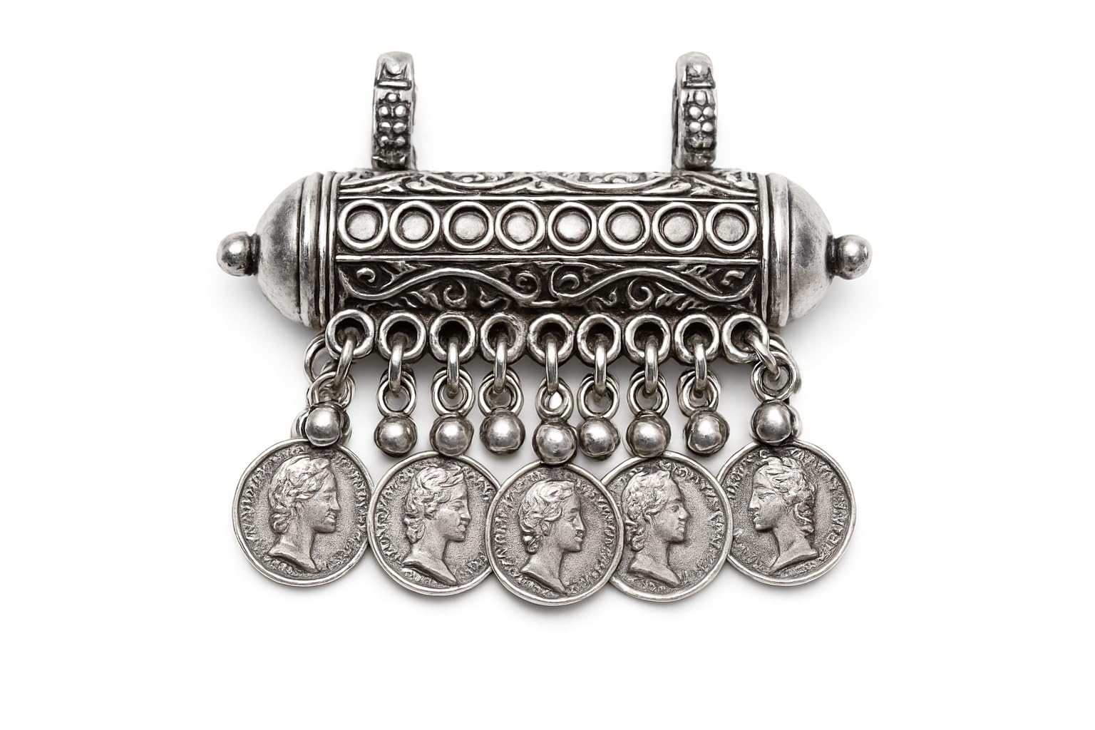 Kalka Traders Silver Zone Sterling Silver Oxidized Taweez Pendant for Women-image-5