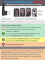 Vista 2 de commountain Auriculares para Motorola Walkie Talkie y Radio con PTT/Mic, Compatible con CP200D CP100D R2 CP200 CP185 BPR40 CLS1410 CLS1110 RMU2040