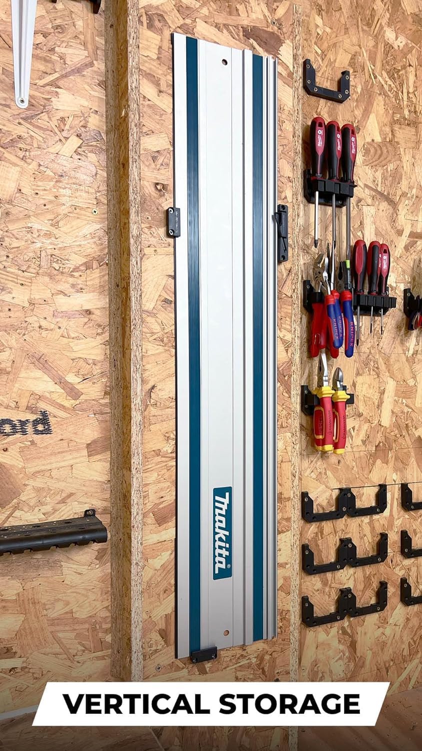 StealthMounts Track Mount - 4 Pack | Track Saw Guide Rail Mount | Track Rack | Track Saw Guide Mount | Track Saw Guide Rail Holder | Track Saw Storage | Track Saw Guide Organizer Made in the UK