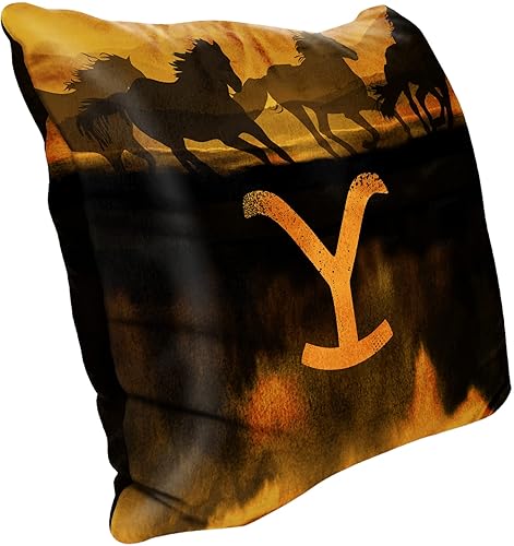 Miniatura 2 de Northwest Yellowstone - Almohada de terciopelo, 16 x 16 pulgadas, caballos salvajes