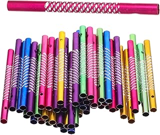 NUOBESTY 50 Pçs Sinos De Vento Acessórios Para Casa Ferramentas Carrilhão De Vento Infantil Ferramentas DIY Tubos De Carrilhão De Vento Para Artesanato Tubos De Substituição De Carrilhão