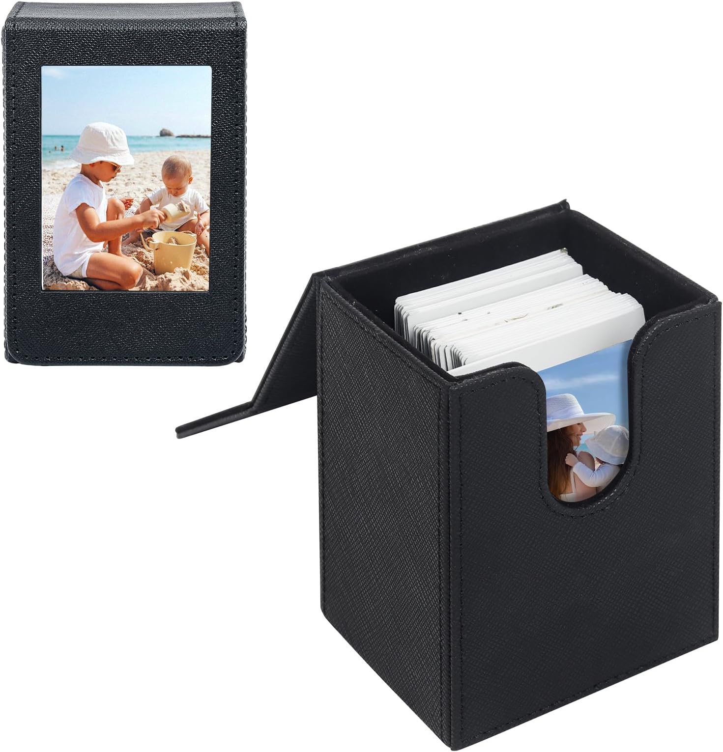 Mini Picture Holder Case for Fujifilm InstaxMini 13/12/11/41/99/EVO Camera 2.15x3.4 inches Film Accessories Photo Pouch Protection Case Can hold 50+ films (Black)