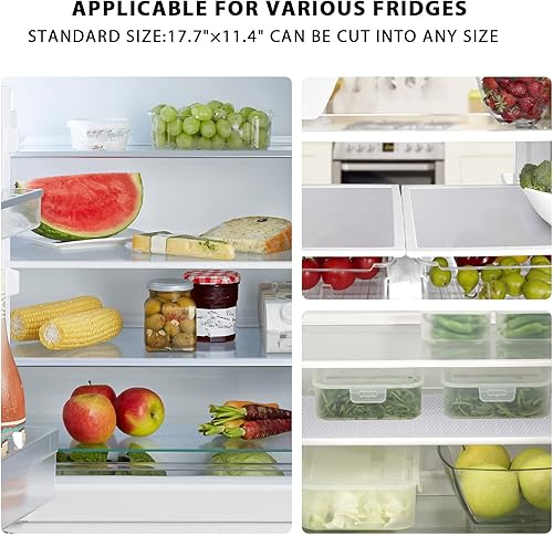 Miniatura 5 de Aiosscd 7 alfombrillas para estantes, fundas para refrigerador, lavables, para refrigerador, cajones, accesorios de cocina para el hogar, accesorios