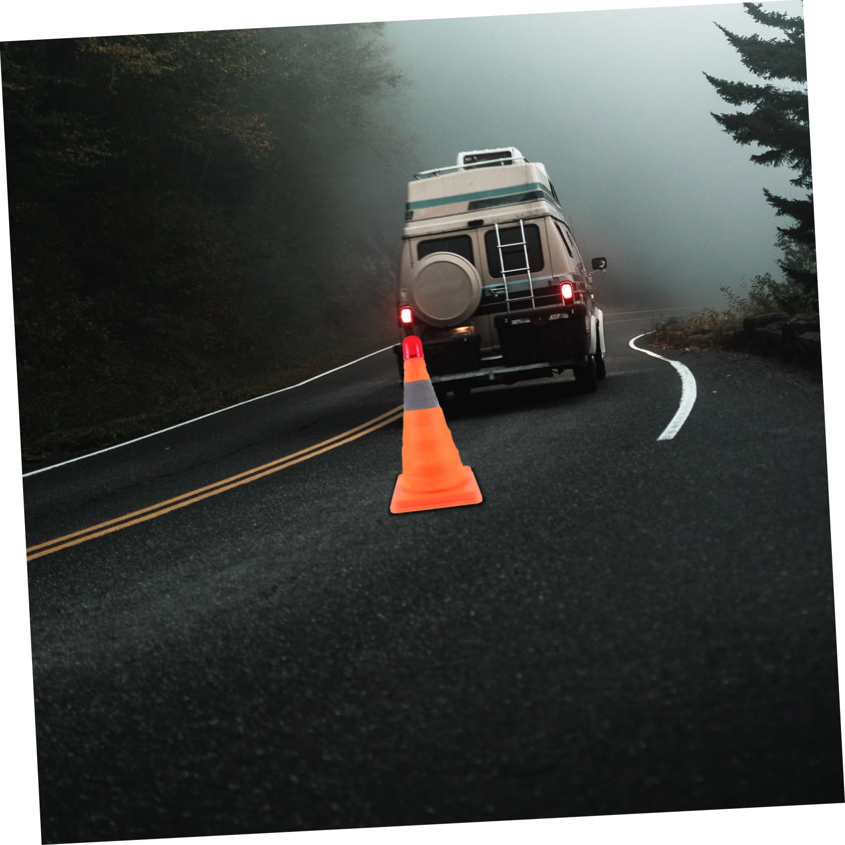 KICHOUSE Portable Led Road Safety Cone Reflective Collapsible Traffic Cones for Emergency Safety