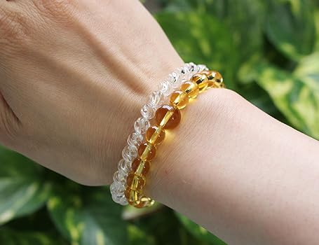 Amazon.co.jp: 念珠ドットコム 約7ミリ 黄水晶 数珠ブレスレット