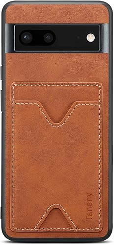 Miniatura 3 de Funda diseñada para Google Pixel 8, funda delgada de piel sintética con soporte para ranura para tarjetas, función atril, a prueba de golpes, funda