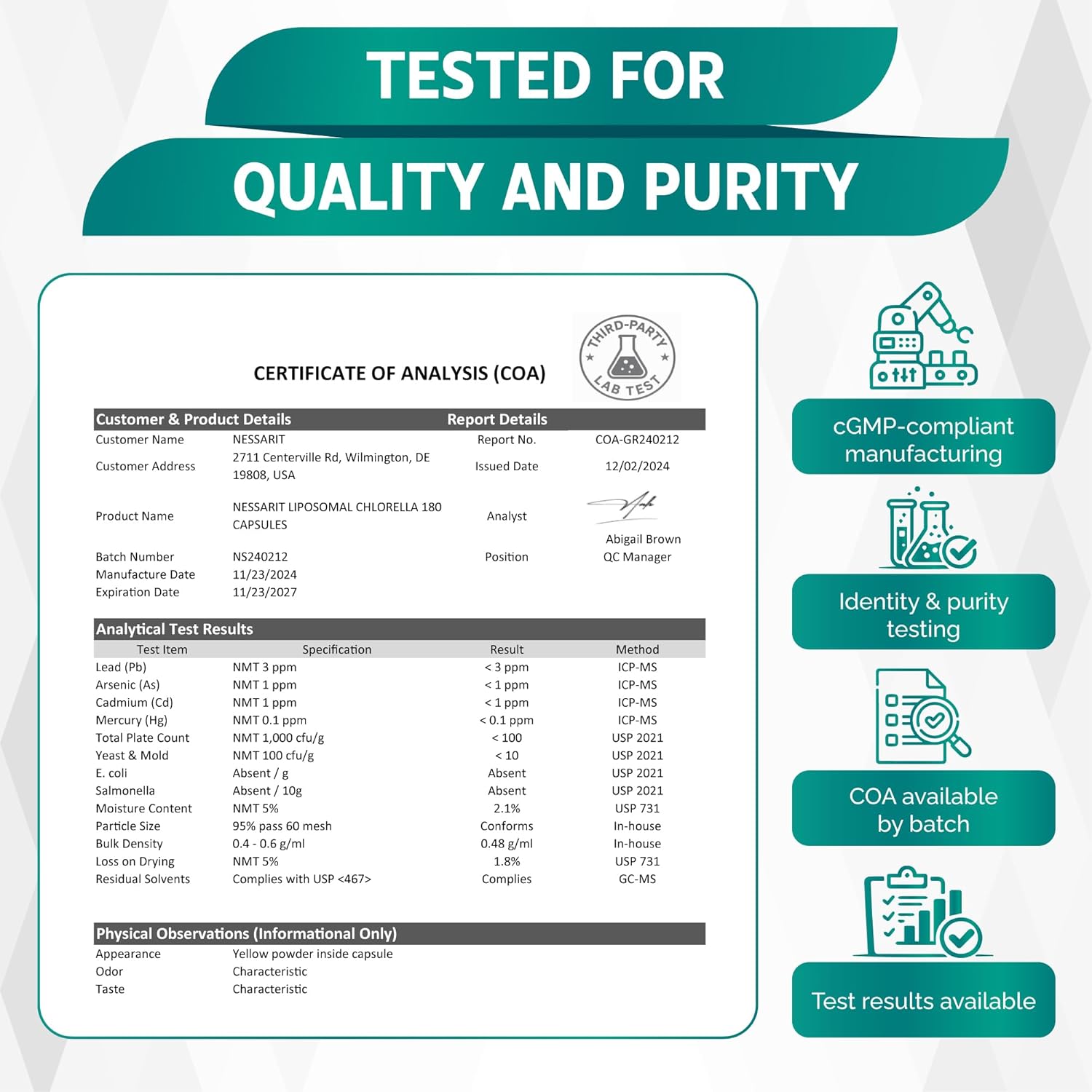 Chlorella, Spirulina, Irish Sea Moss, Moringa & Chlorophyll – Support Energy, Vitality & Antioxidants – 180 Capsules - Image 7