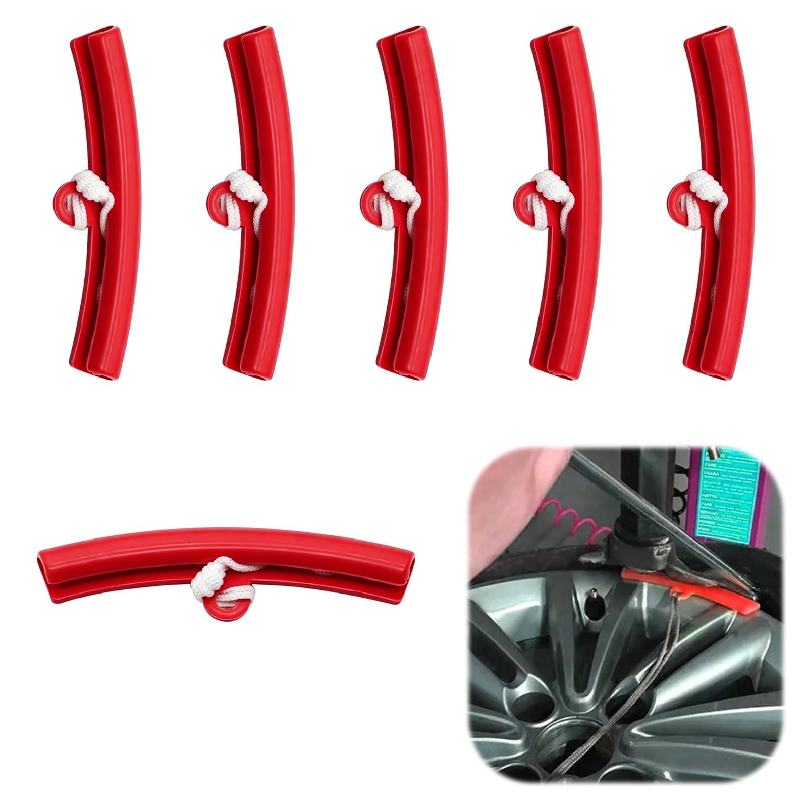 Wheel Rim Protectors, 6-Piece 6Inch Rim Protectors for Alloy Wheels, Alloy Wheel Protectors, Tire Changing Protection Tools, Rim Protection for Car Motorcycle Bicycle Tire Maintenance,