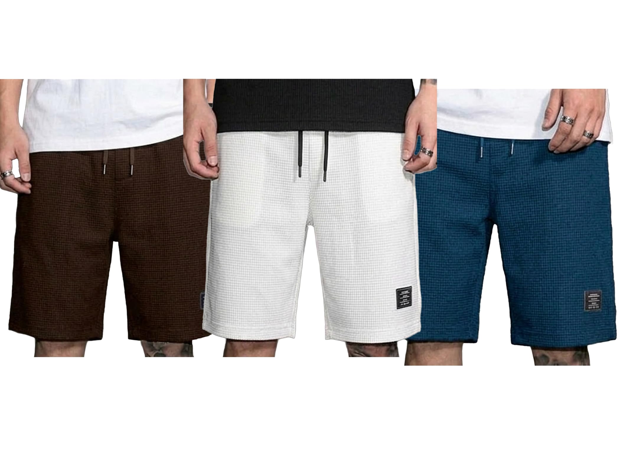 ausk Men's Casual Cargo Shorts || Soft Textured Fabric || Elastic Waistband with Drawstring || Multi-Pocket Utility Design || Everyday Comfort Fit-picture-16