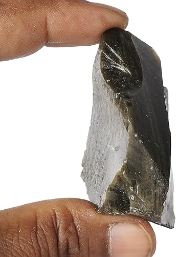 Miniatura 2 de GEMHUB Rock Rough Black Obsidiana Natural Healing Crystal 370 CT Loosestone, Gema, obsidiana