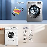 Vista 2 de 4Pcs Anti Vibration Pads for Washing Machine, Stops Washer Dryer Moving, Prevents Noise, Vibration Transfer, Antivibration Stabilizer Support Feet