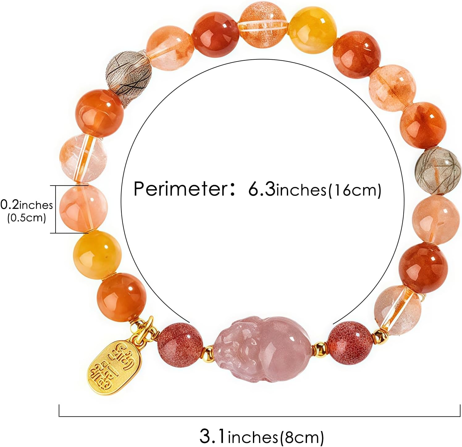 Pi Xiu Stretch Bracelet for Wealth & Good Luck – Feng Shui Energy Bracelet, Lucky Chinese Wealth Attracting Jewelry for Women, Stretch Bead Gift Bracelet - Image 3