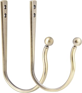 Mini Ball Curtain Holdbacks 2 Pack,Solid Zinc Alloy Wall Mounted Curtain Tiebacks & Hooks, Unique Shape Curtain Holders, Modern Curtain Pull Backs for Drapes, Curtains,Antique Bronze