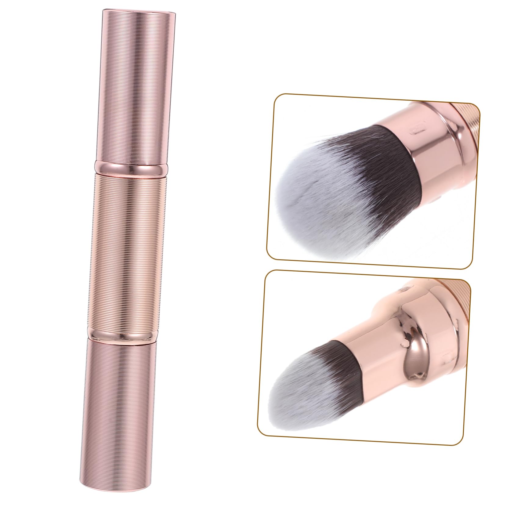 NULYLU Dual Ended Makeup Brush Retractable Concealer Foundation Tool for Smooth Application Soft Bristles for Powder Blush Travel Friendly Design