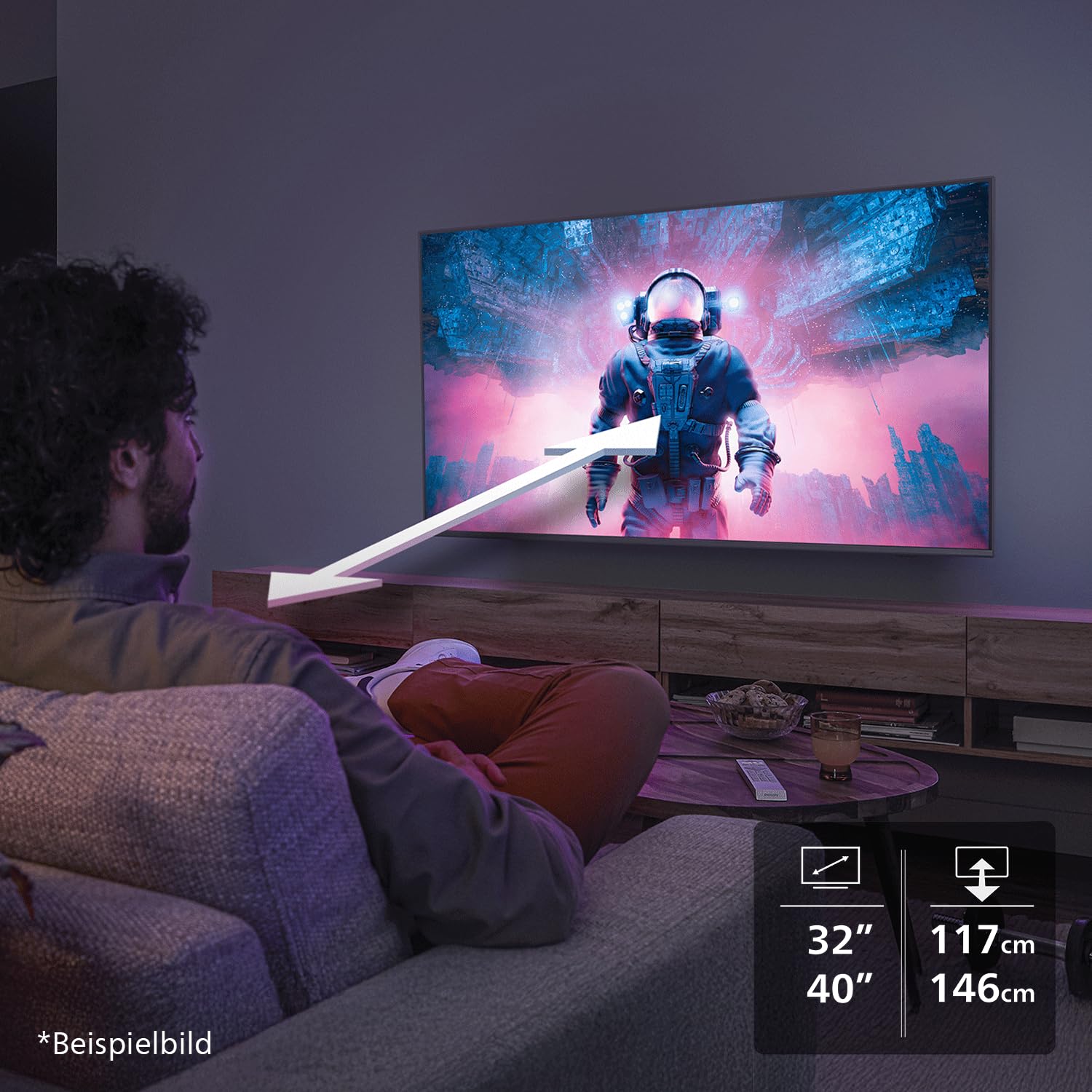 PHILIPS 40PFS6050 2K-LED Smart-TV | 40-Zoll-Display mit Pixel Plus, Plattform Titan OS und Dolby-Digital-Sound