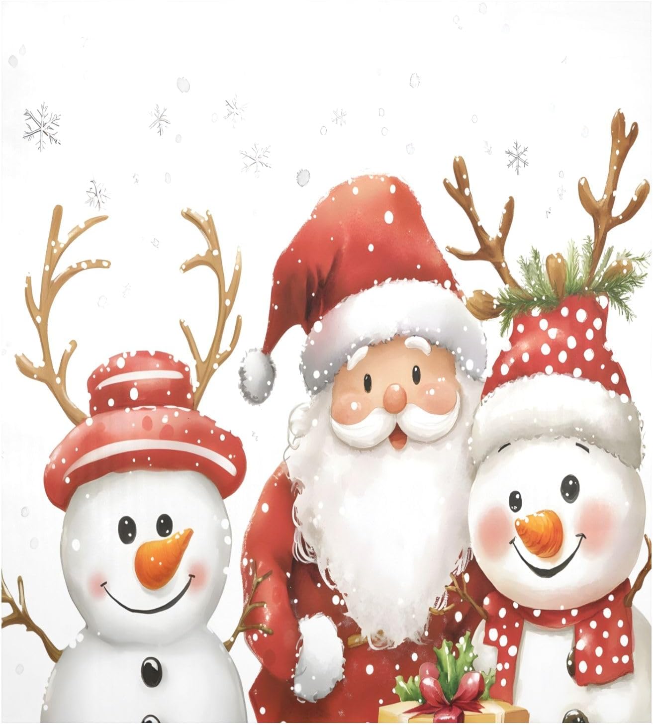 Christmas Snowman Magnetic Sticker Dishwasher Door Cover Kitchen Cabinet Panels, Fridge Magnet, Home Appliances Decor Decals 23" W x 26" H