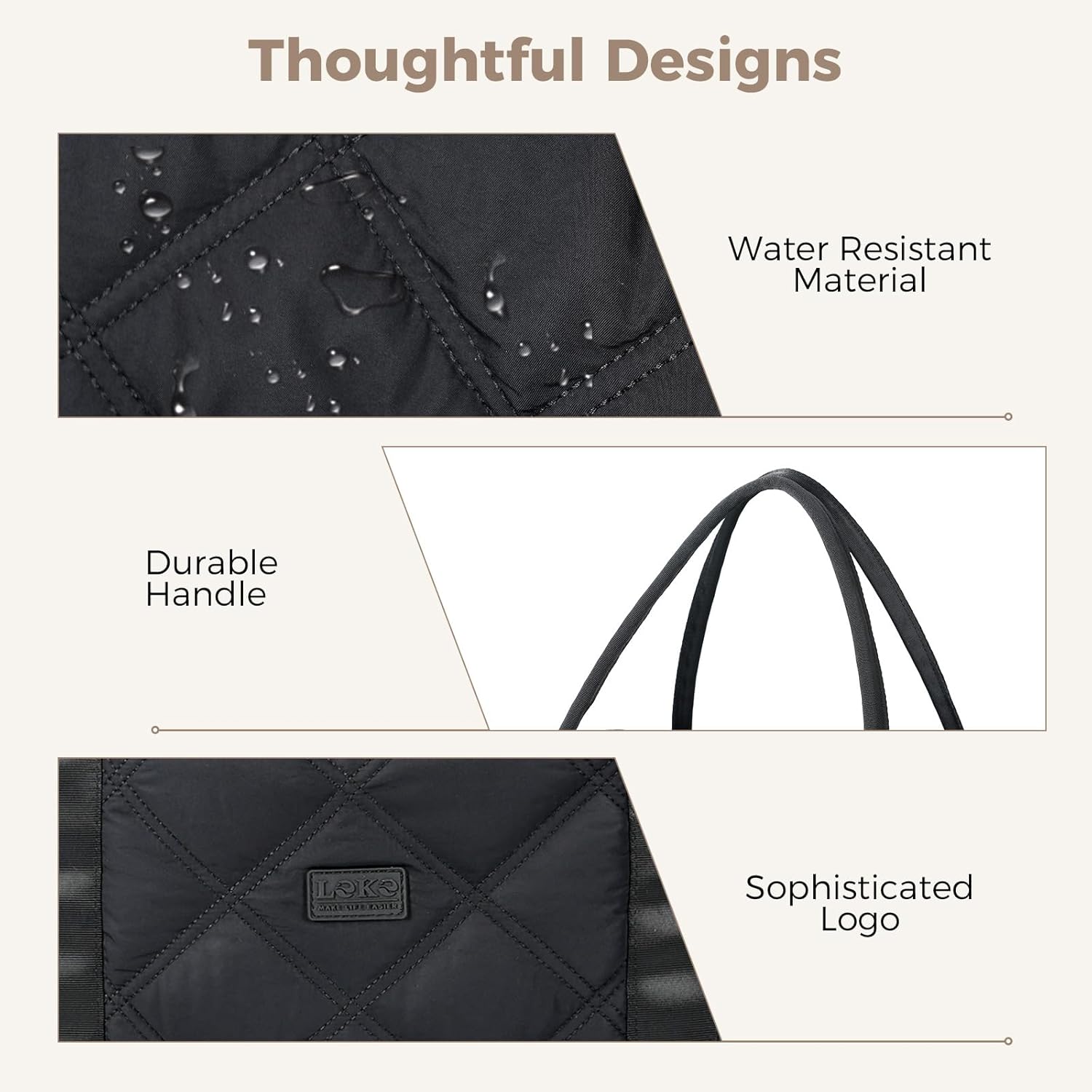 Weekender Bag for Women, Puffer Travel Duffle Bag With Shoes Compartment & Toiletry, Large Carry On Tote for Airplane, Overningt, Bussiness Trip, Gym (Black) - Image 7