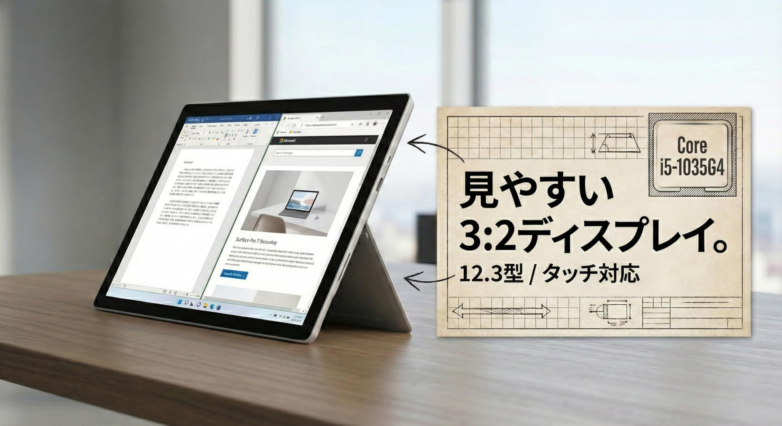 Amazon.co.jp: 【整備済み品】Surface Pro7/ノートパソコン/第10世代