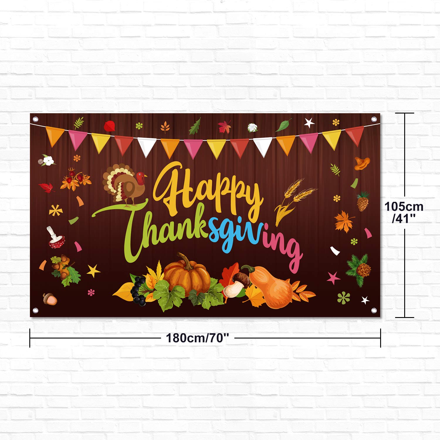 Happy Fall Banner – 180x45 Cm, Herbstdekoration Für Garten, Veranda & Thanksgiving