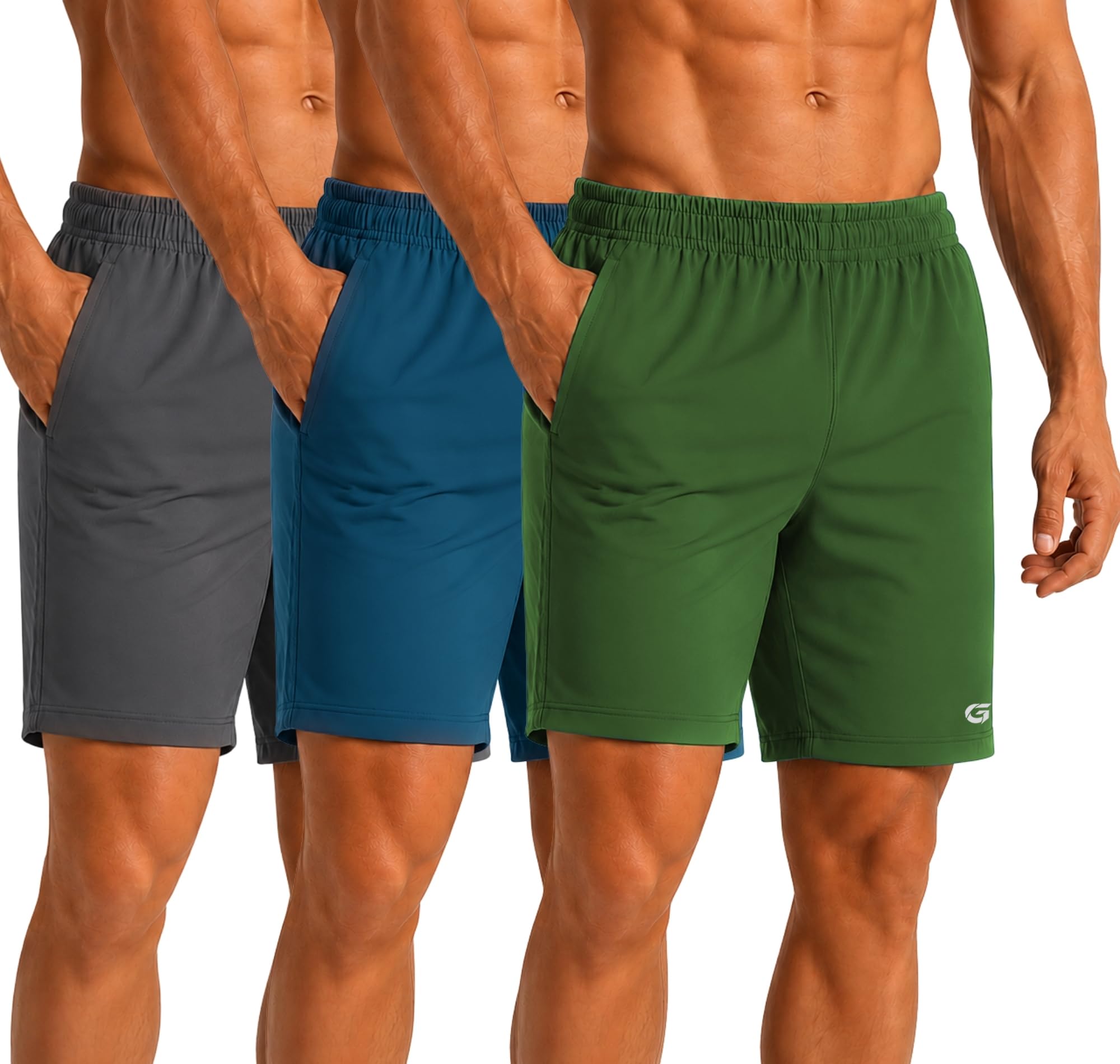 GYMIFIC Mens Sports Training Running Dry Fit Solid Boxer Shorts | Premium Lightweight Stretchable Activewear Gym Shorts for Running, Workout, Training & Fitness-image-33