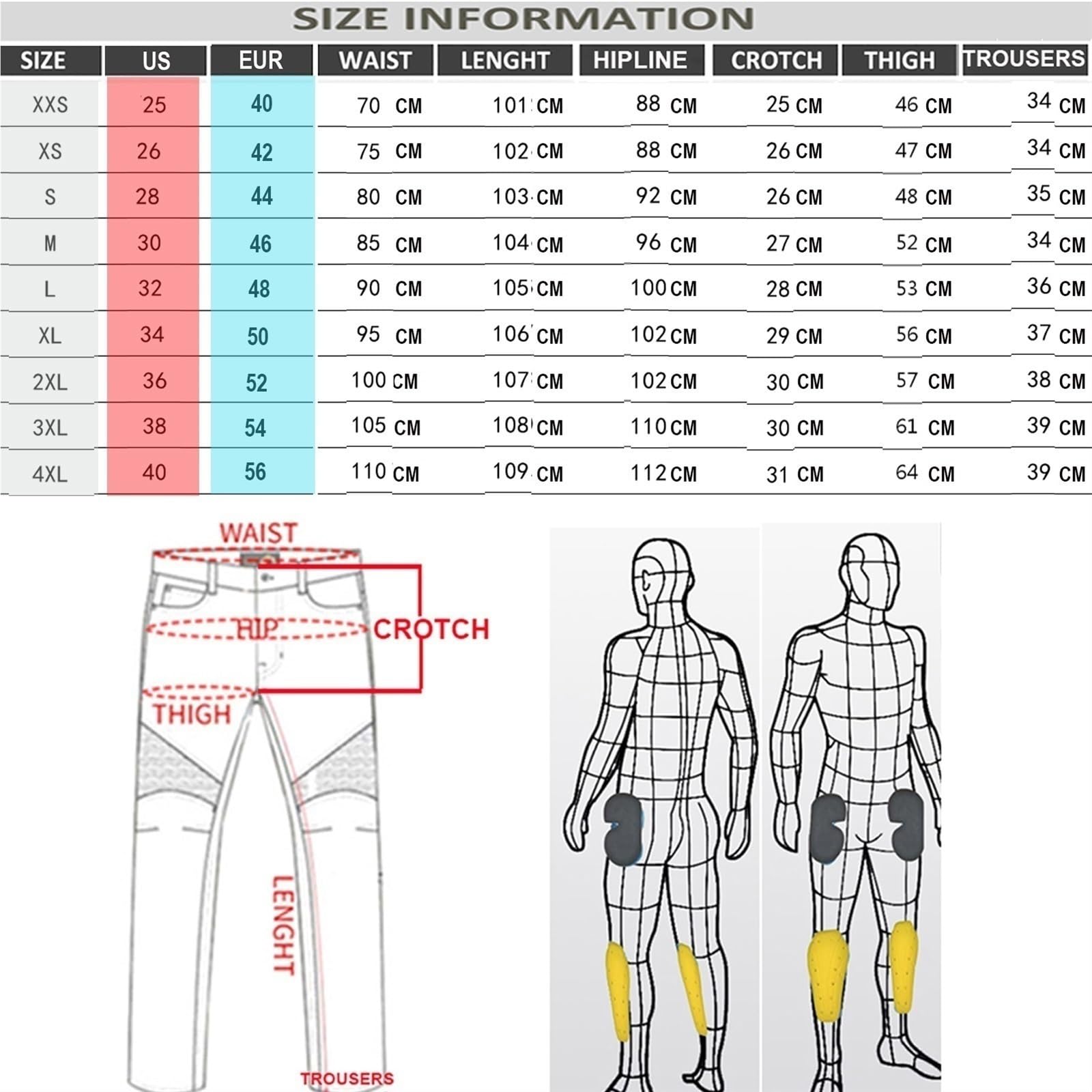 Całoroczne spodnie motocyklowe CE Hip Knee Armor Wiatroszczelne, ochronne dżinsy turystyczne
