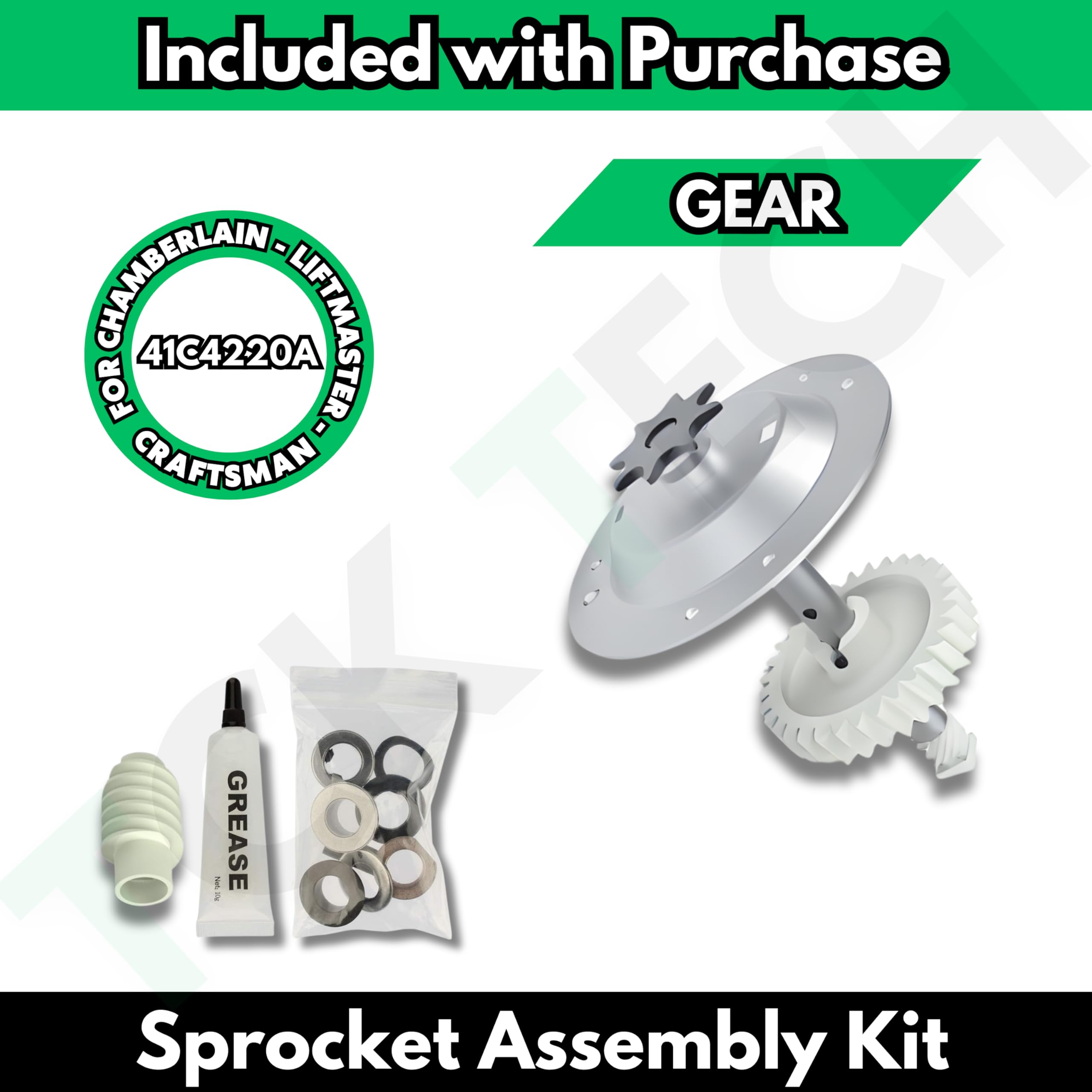 De Remplacement Pour Liftmaster 41 C4220 a Gear et pignon kit Compatible avec Chamberlain, Sears, d'artisanat 1/3 et 1/2 HP Chaîne modèles de lecteurs 1