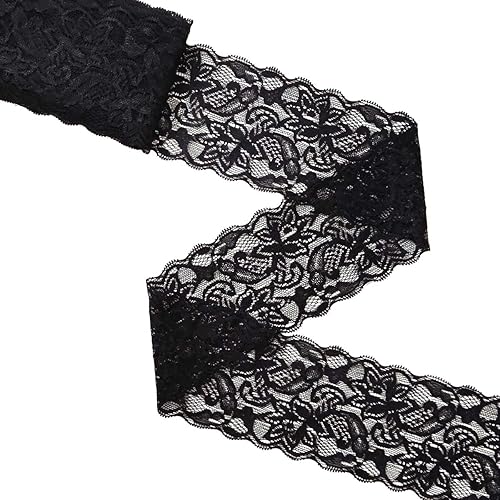 Miniatura 9 de Cinta de encaje blanco con ribete de encaje floral de 10 yardas y 3 pulgadas para accesorios de ropa y decoración rústica de boda nupcial