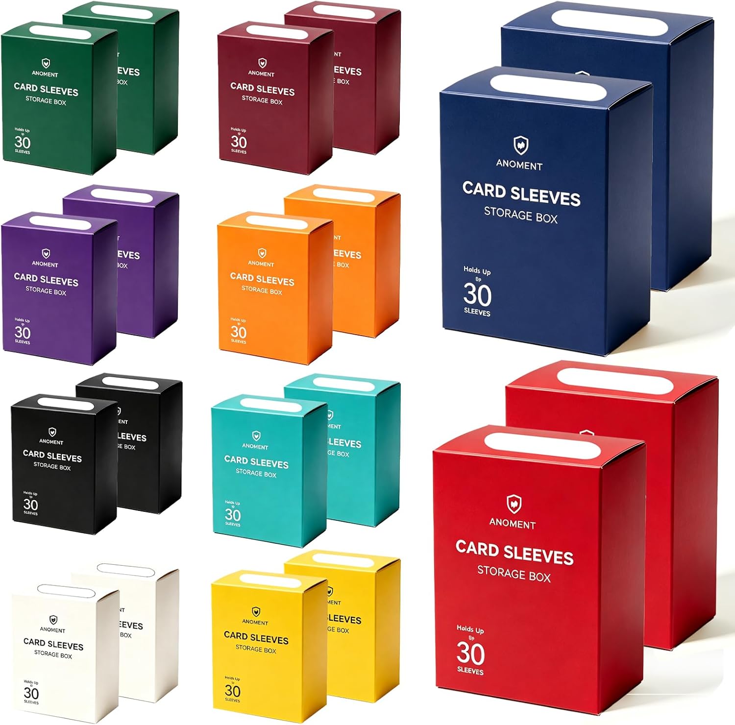 20 Pack Cardboard Deck Boxes, Trading Card Storage Boxes, Holds 2,400 Cards