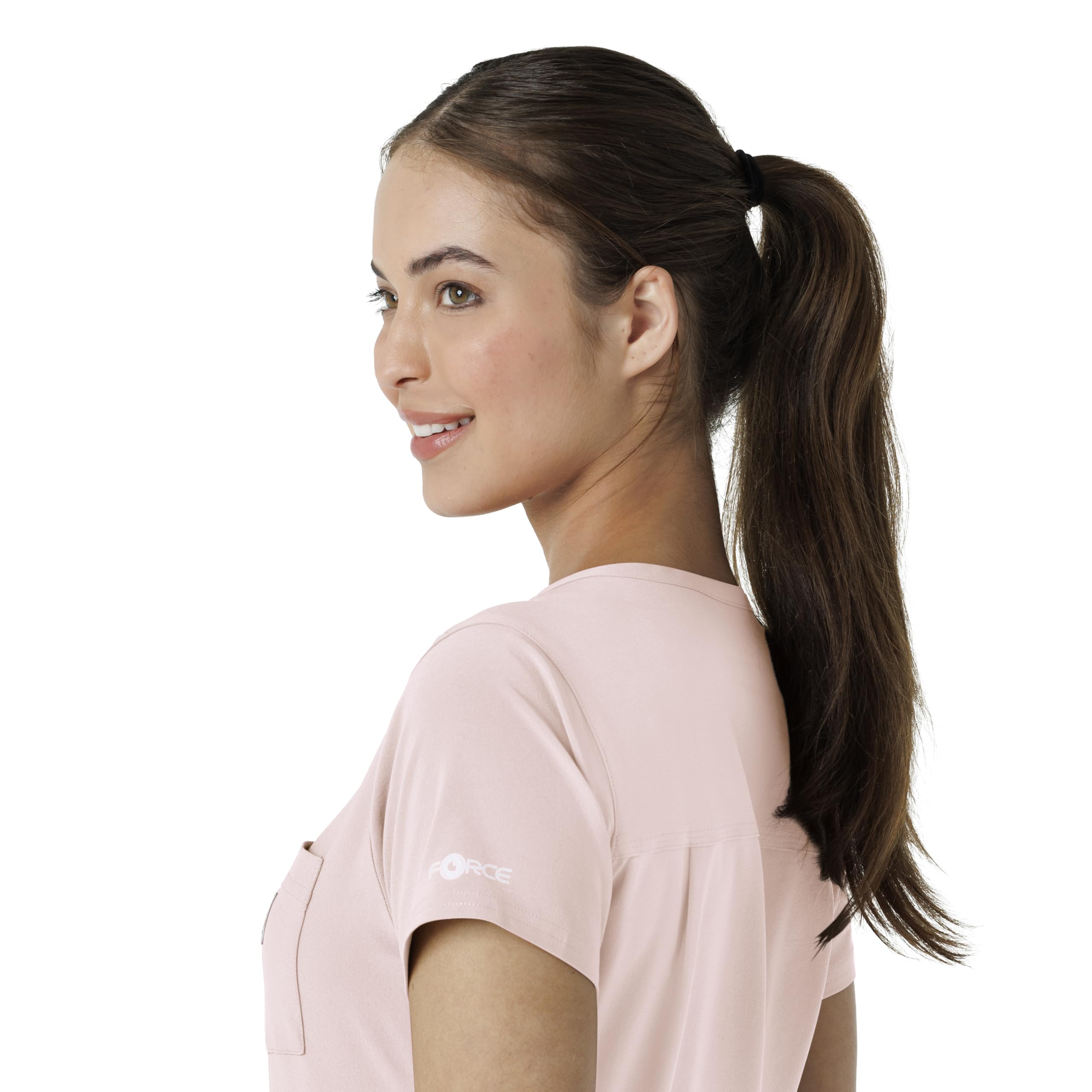 Carhartt Women's Tuck-in Scrub Top - Soft Rose, 2X