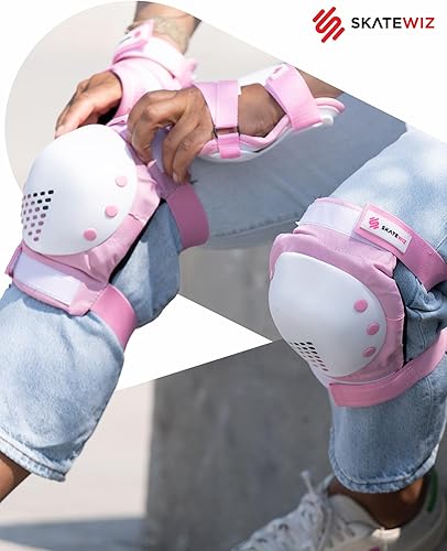 Miniatura 4 de SKATEWIZ Juego de almohadillas de protección para patineta para niños y adultos - Smash - Almohadillas para patines [6 piezas] con protectores