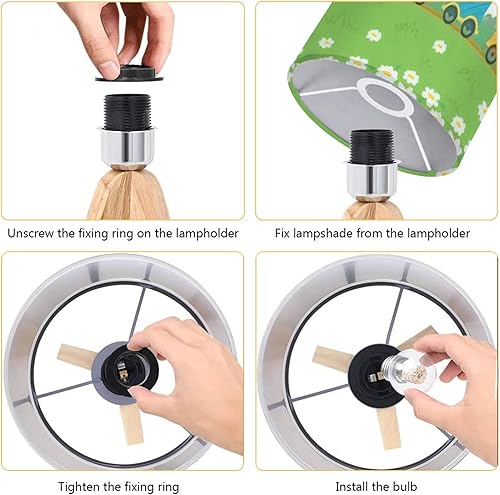 Miniatura 7 de Lámpara de mesa con trípode, animales, viajes, zoológico, trenes, viajes, divertidos, viajes, moderna, lámpara de escritorio regulable, base de