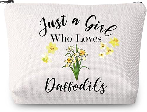 Miniatura 6 de JYTAPP Bolsa de maquillaje de narcisos, flores de narciso, regalo para amantes de los narcisos, bolsa de cosméticos, regalo de primavera y jardín de