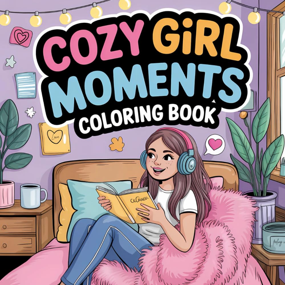 Cozy Girl Moments - Coloring Book: Das GenZ - Malbuch für Selfcare, Style & Me-Time