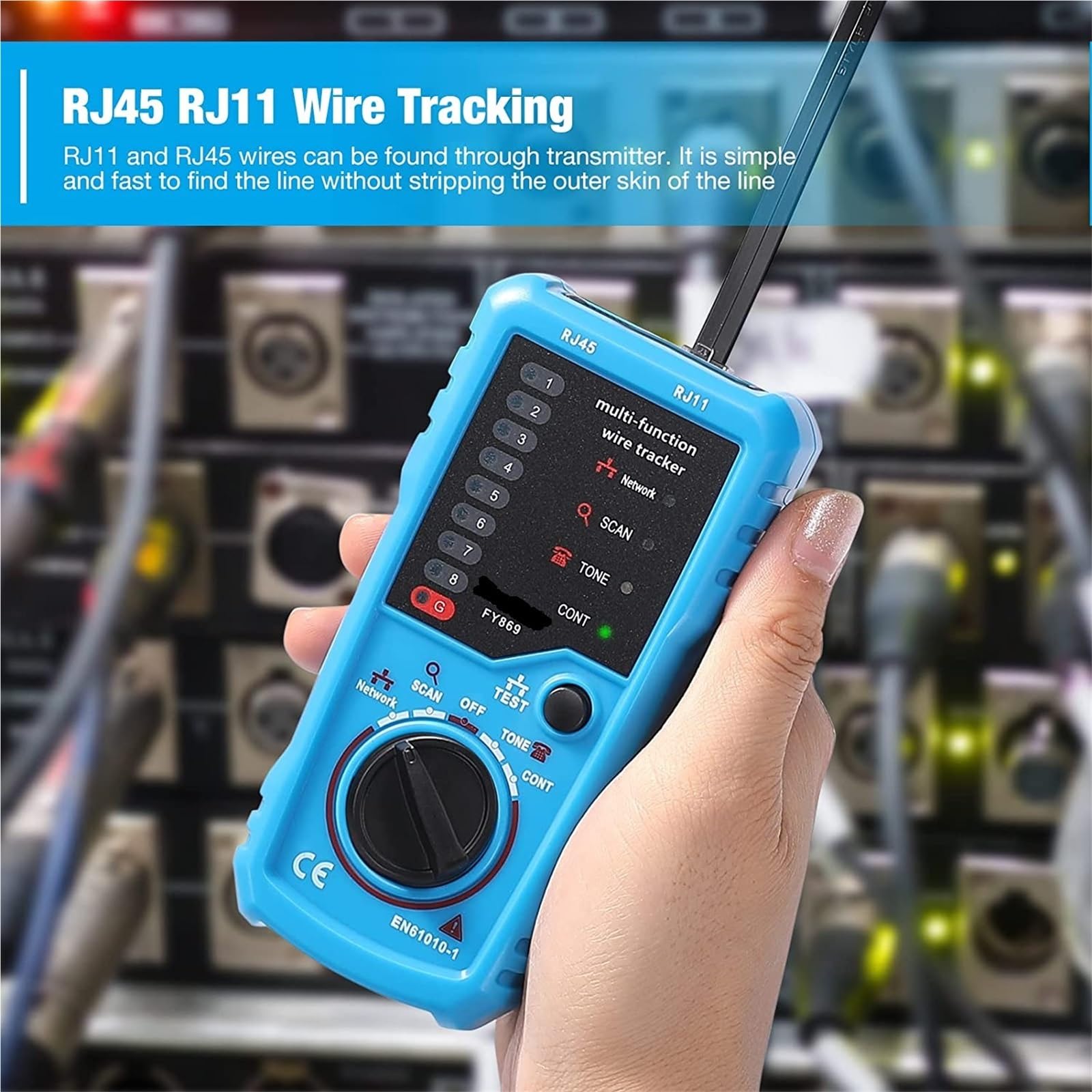 RJ11 RJ45 Cat5 Cat6 Tracciatore di cavi telefonici Toner tracciamento Ethernet LAN Tester rete Trova linea Prove di trasmissione