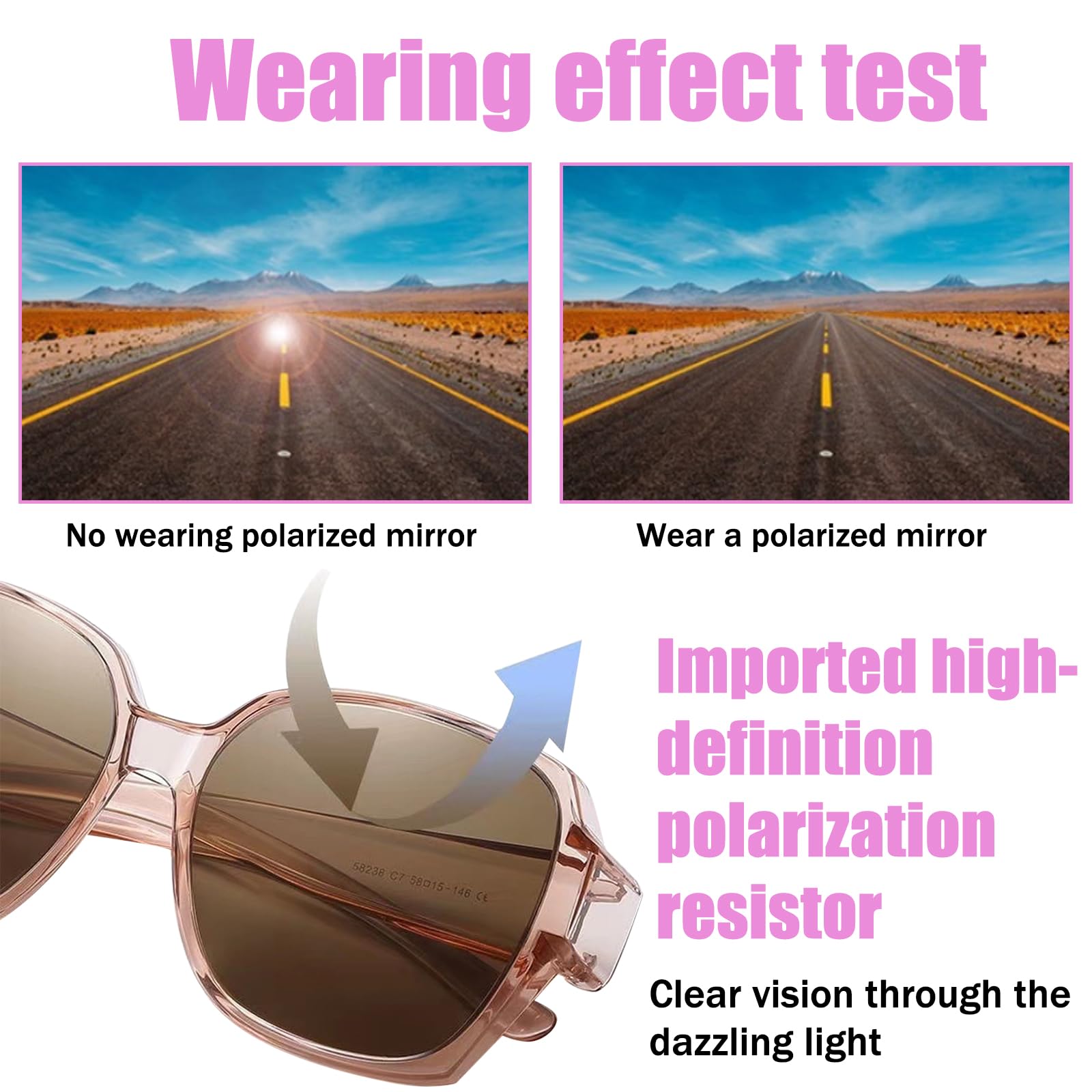 TYXHXTF 2Pcs Gafas de Sol Polarizadas para Mujer Hombre, Usar Sobre Gafas de Graduadas Protección UV Superpuestas para Exteriores Conducir Pescar Andar Ciclismo