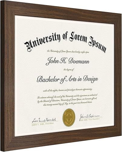 Vista 8 de Americanflat - Marco de diploma de 8.5 x 11 pulgadas con vidrio inastillable - Marcos para documentos con madera de ingeniería - Colección Legacy