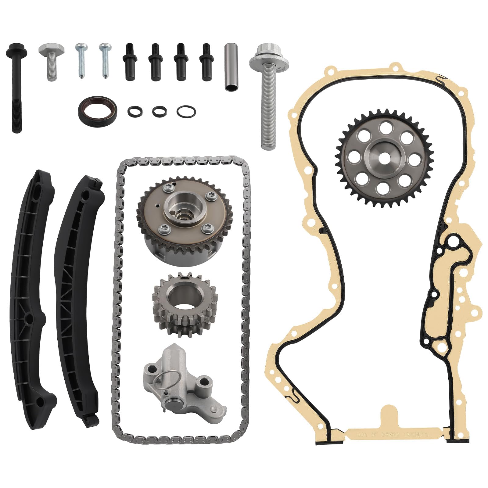 maXpeedingrods Steuerkettensatz Einstellwerkzeu Steuerkette für Audi A1 A3 VW Golf V Passat B6 1.4 TSI 1.6 FSI mit Spanner & Gleitschienen 03C103825A 03C109158A 03E109511S2 03E109511