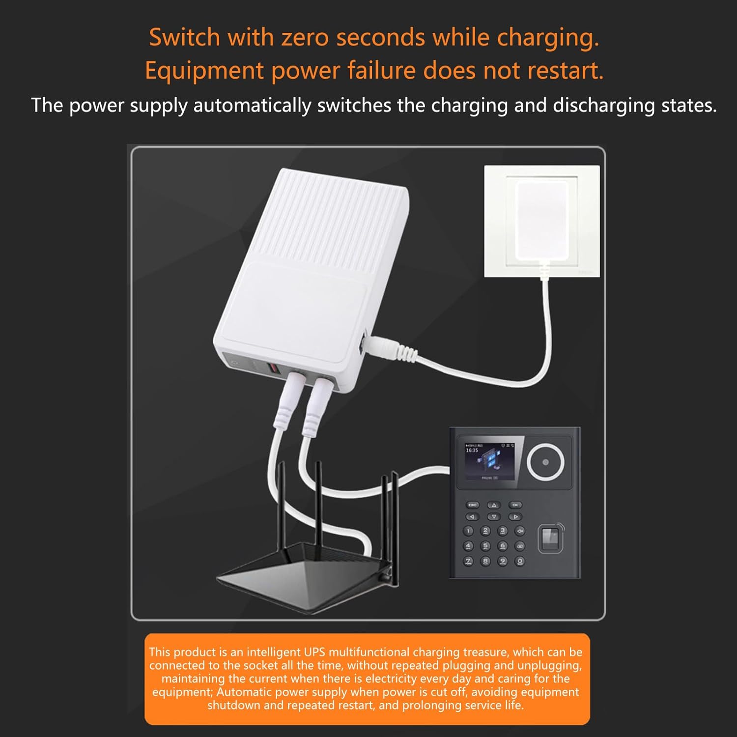 AOOOWERUPSバックアップ電源ルーター無停電電源装置5V 9V 12V出力