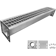 39.4x7.1x6.3in Stainless & Galvanized Steel Trench Drain