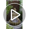 Image of Kamal Buddha /Lotus Buddha Stone Look Fiber Indoor Outdoor Fountain with Led Lights for Home Decor and Office Decoration Or Gifting(65 x 65 x 90 cm)