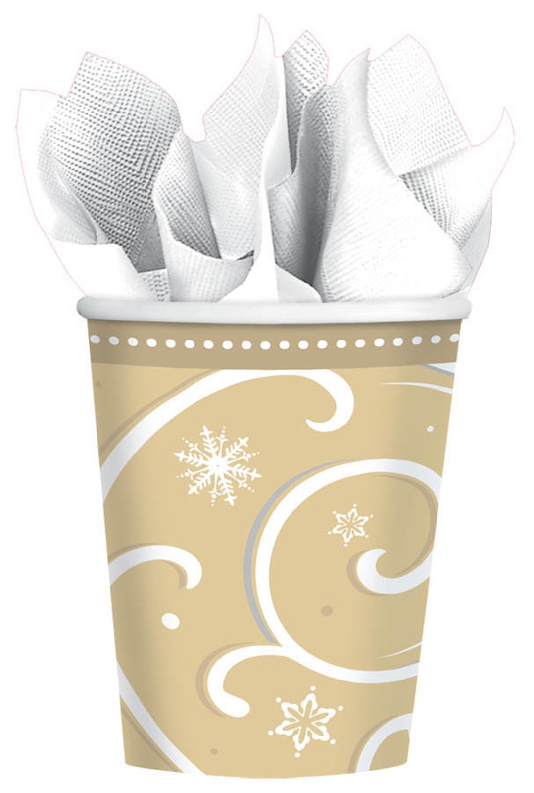 Amscan 266 ml Shimmering Snowflake Cups
