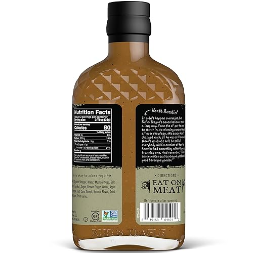 Miniatura 3 de Rufus Teague - KC Gold BBQ Sauce - Salsa barbacoa de mostaza premium - Botellas de 14.25 oz - Paquete de 2