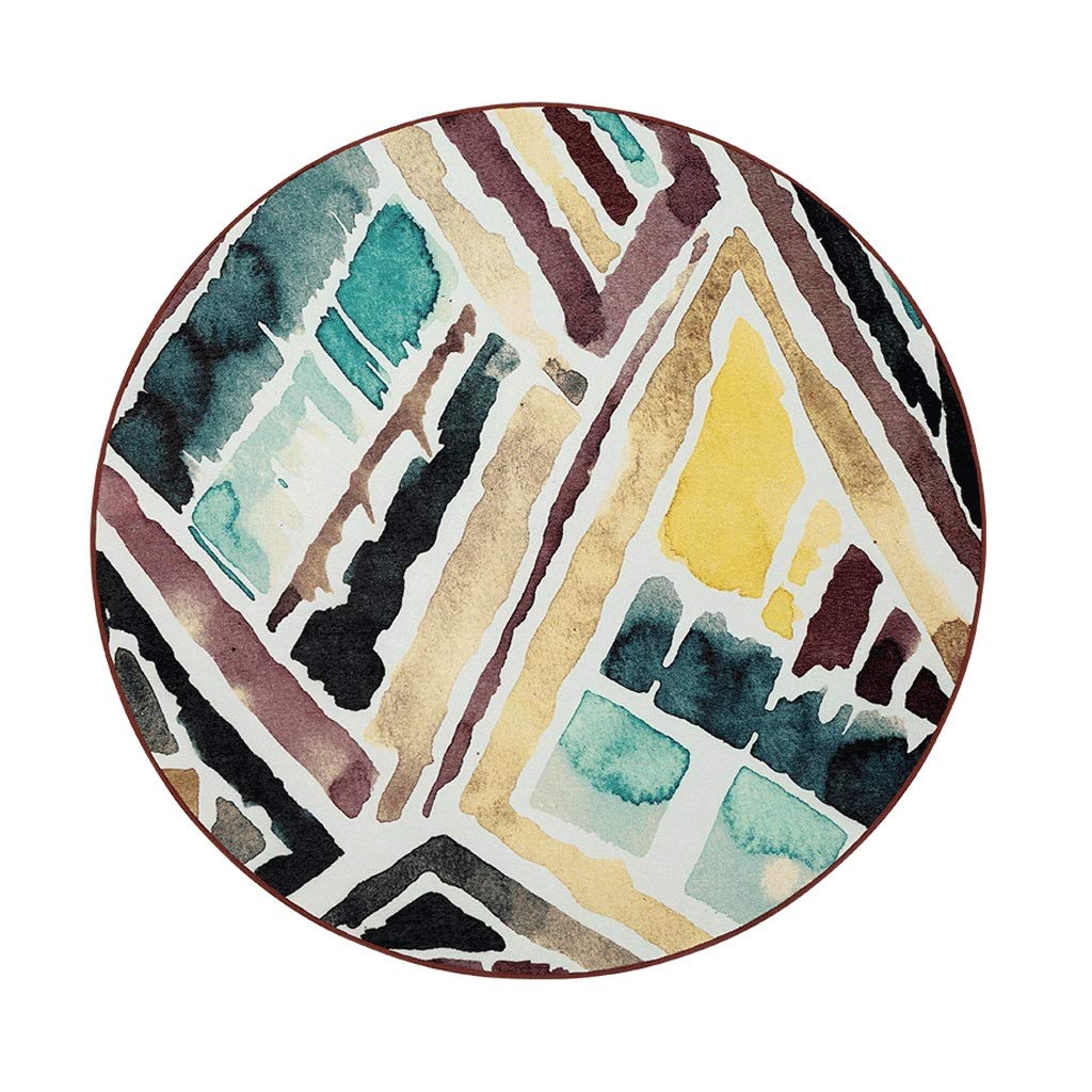 Tapis de salon épais Wen résistant et lavable tapis rond de chambre