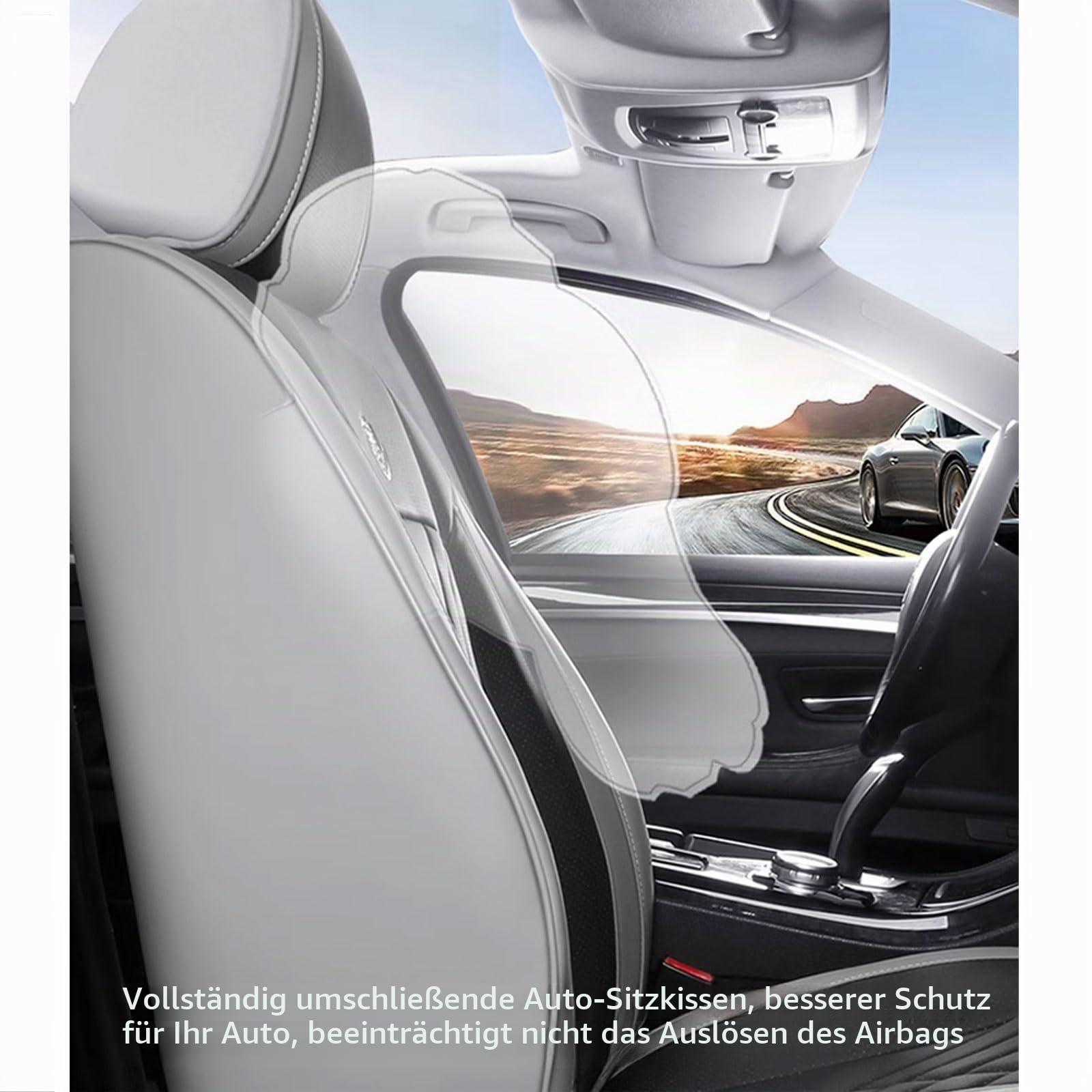 Auto SitzbezüGe Set Leder Für Mercedes Benz CLA 200 CLA 260 CLA 180 CLA 220 CLA 250 CLA 220d,Autositzbezüge Universal Set,Schonbezüge für Vordersitze und Rückbank,Wasserdichtes Auto Zubehör(B)