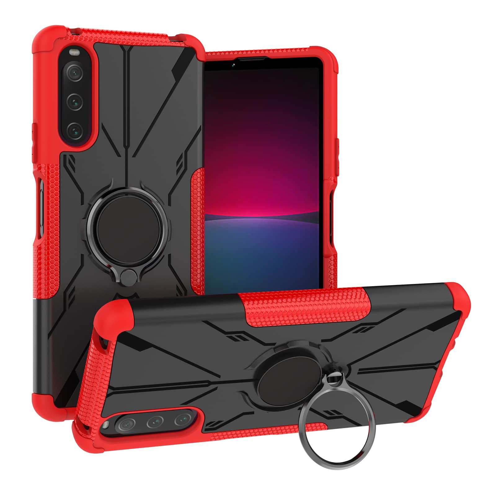 TOMYOU Cover A Libretto Per Sony Xperia 10 IV | Pelle PU + TPU Antiurto, Con Slot Carte E Funzione Stand - 4