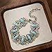 ChungLong0593 Bohemian Natural Turquoise Vintage Metal Bracelet Geometric Aesthetics Jewelry Women's Fashion Western Ethnic Style Accessories Gift - Light Blue