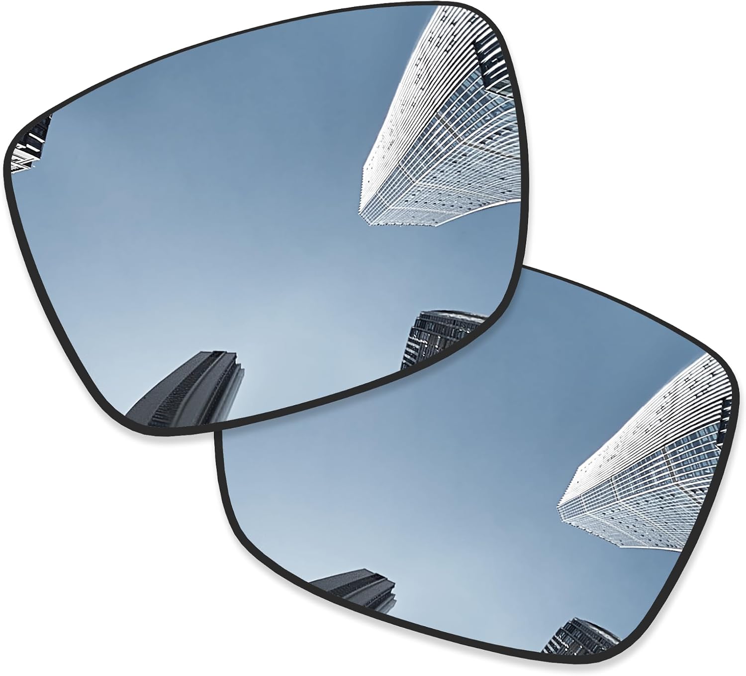 4 Pairs Ploarized Replacement Lenses for Oakley Eyepatch 2 OO9136 Sunglasses - Black + Silver Titanium + Ice Blue + Fire Red